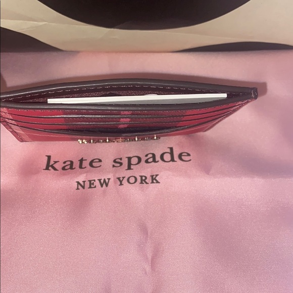 Kate Spade Pink Plaid Card Holder - Picture 4 of 4